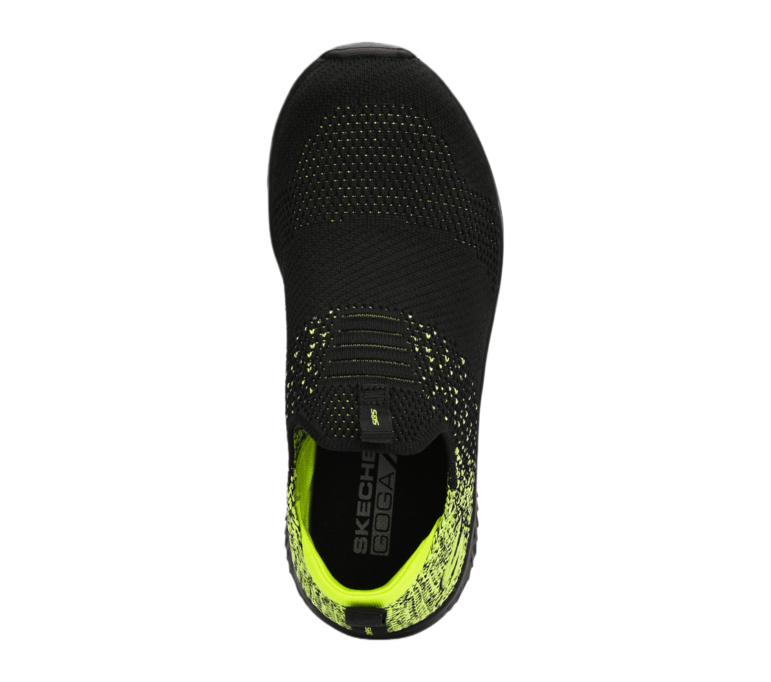 GO RUN 400, BLACK/LIME Footwear Top View