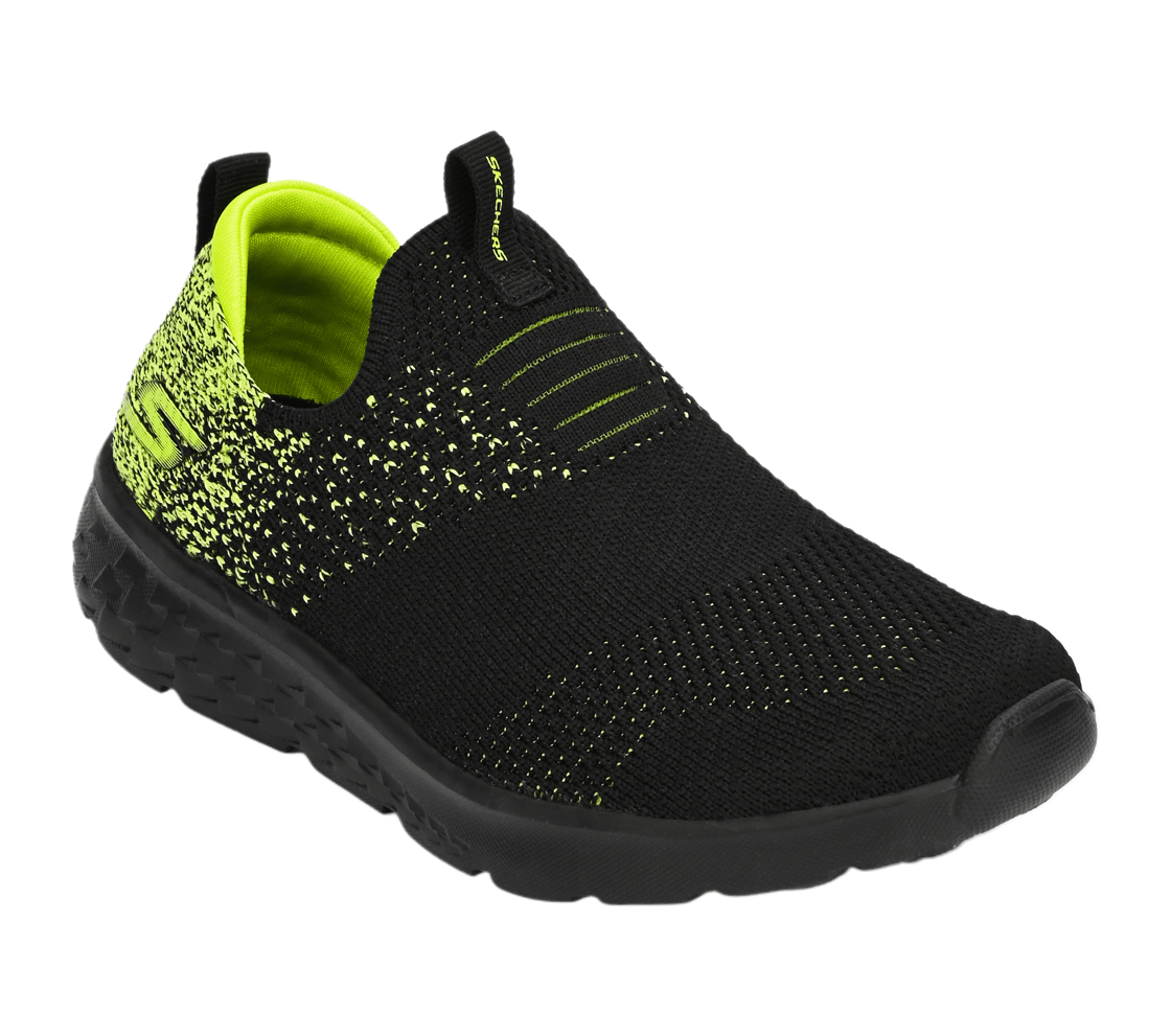GO RUN 400, BLACK/LIME Footwear Right View