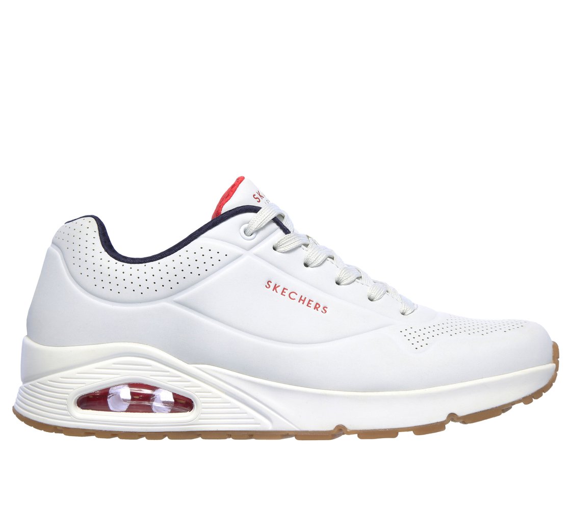 UNO - STAND ON AIR, WHITE/NAVY/RED Footwear Lateral View