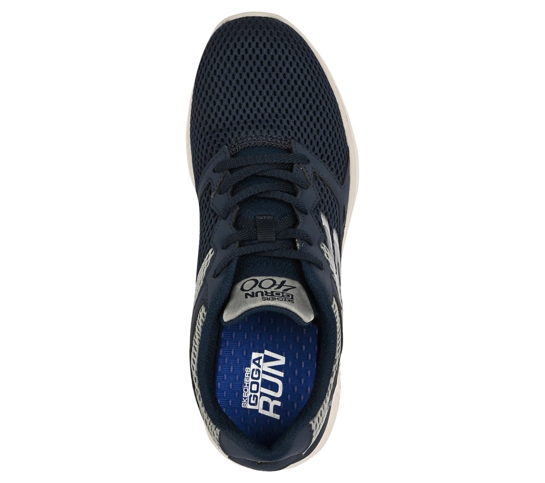 GO RUN 400, NAVY/GREY Footwear Top View