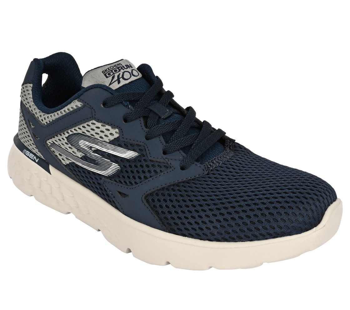GO RUN 400, NAVY/GREY Footwear Right View