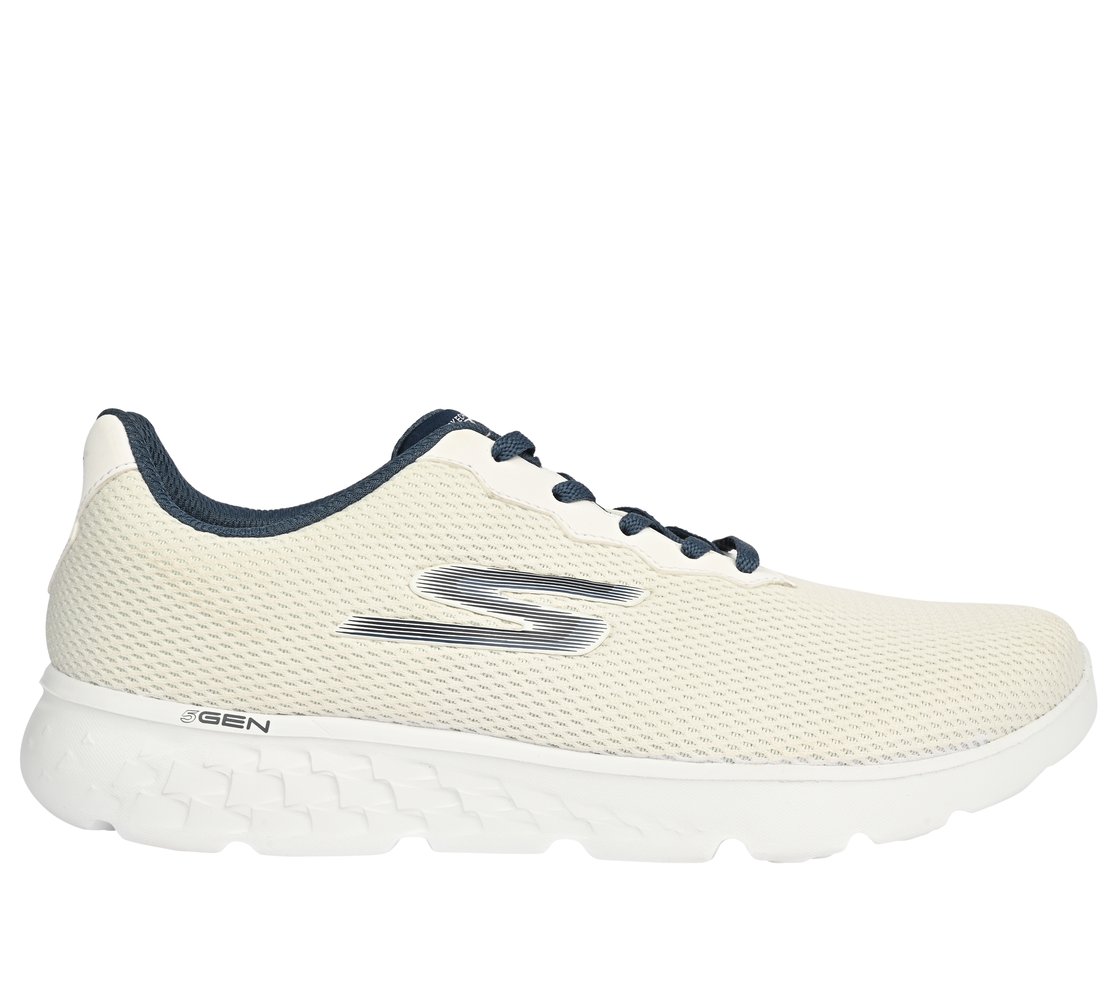 GO RUN 400, WHITE/NAVY Footwear Lateral View