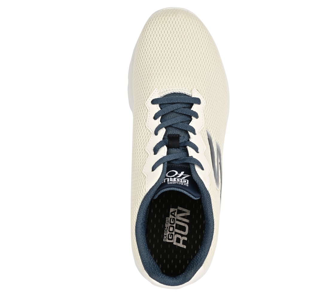 GO RUN 400, WHITE/NAVY Footwear Top View