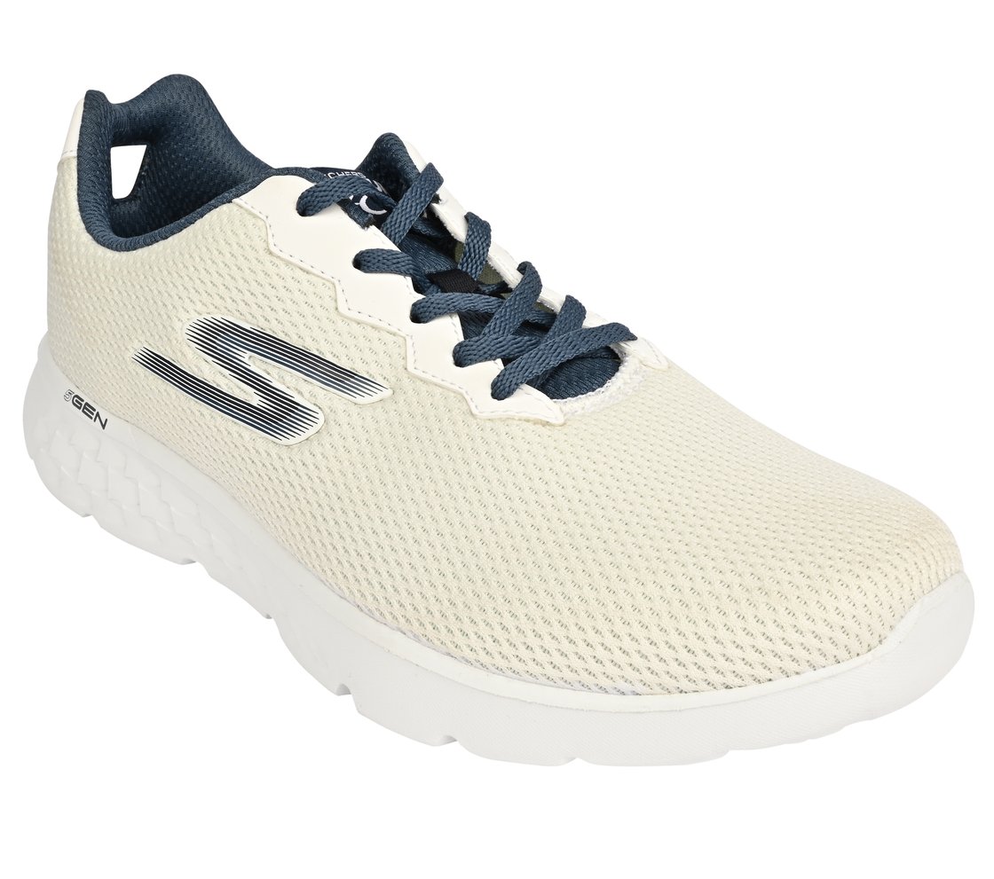 GO RUN 400, WHITE/NAVY Footwear Right View