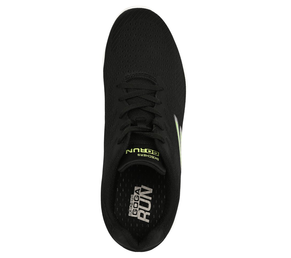 GO RUN 400, BLACK/LIME Footwear Top View