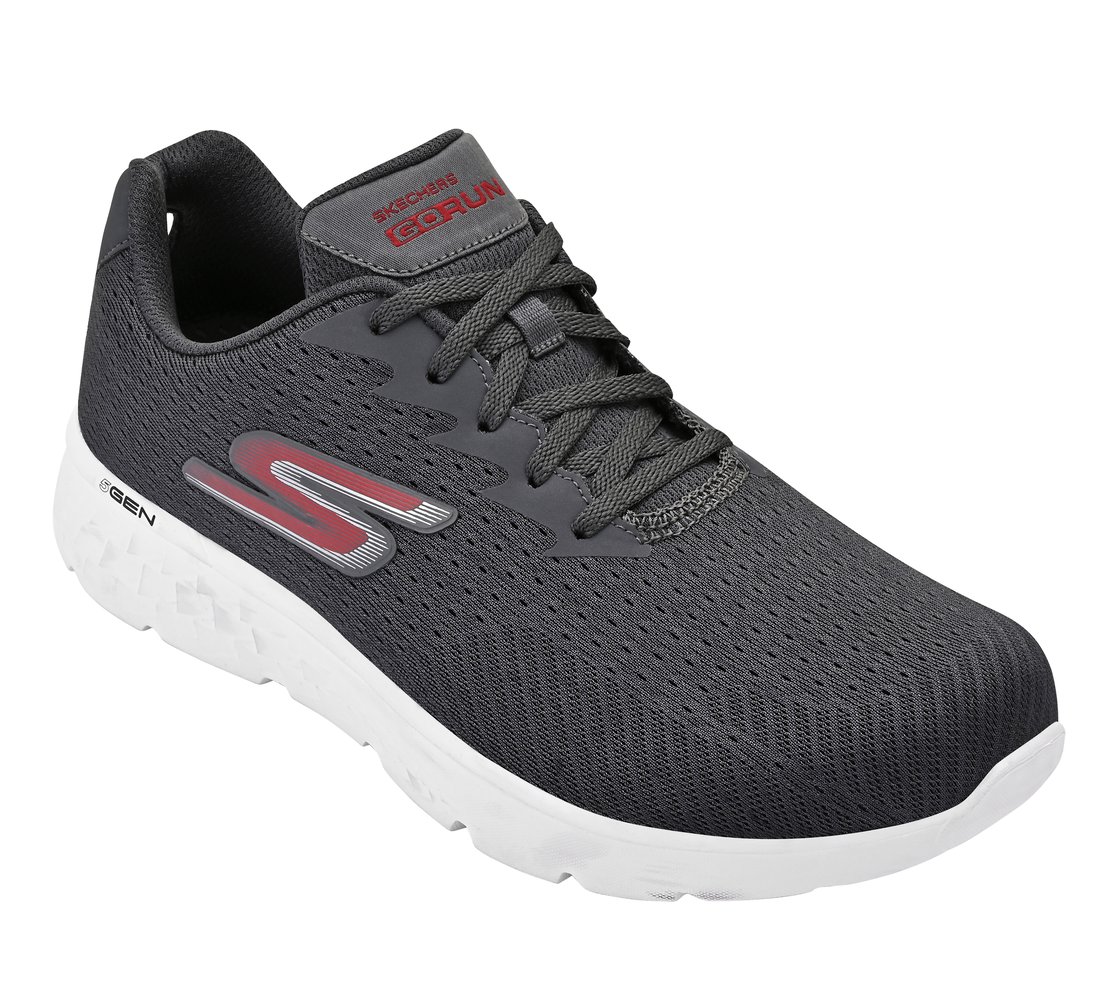 GO RUN 400, CHARCOAL/RED Footwear Right View