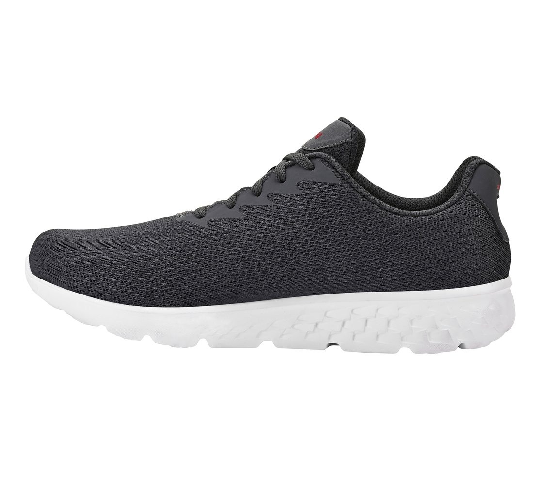 GO RUN 400, CHARCOAL/RED Footwear Left View