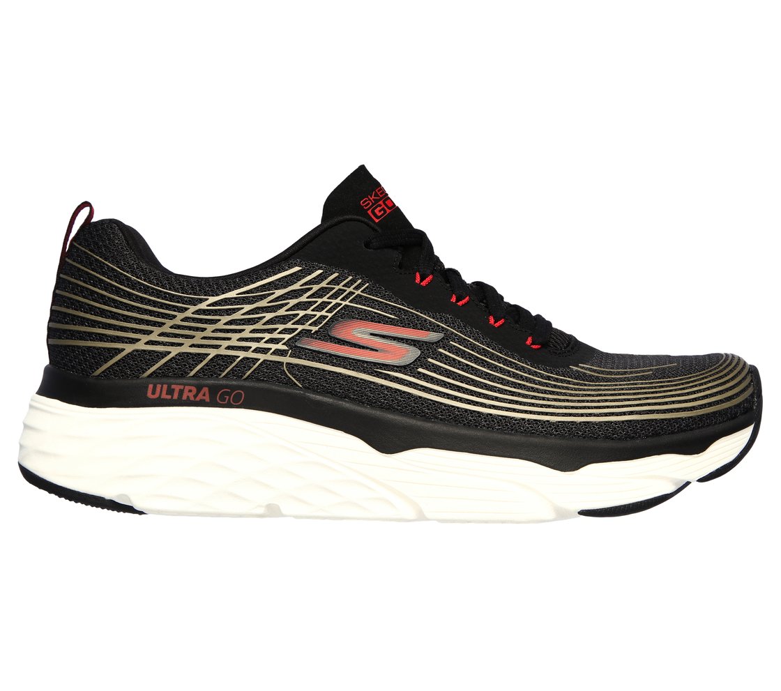 MAX CUSHIONING ELITE, BLACK/GOLD Footwear Lateral View