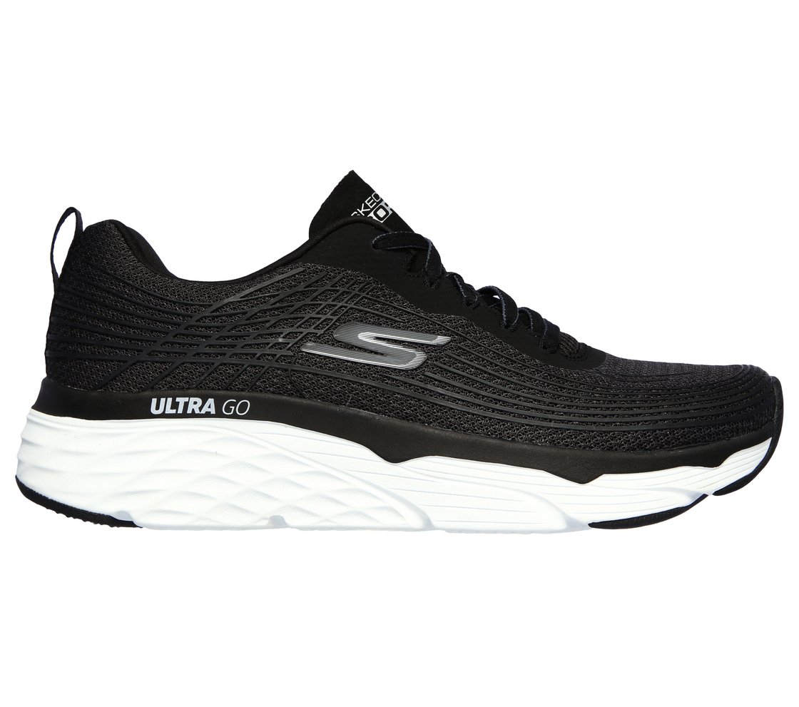 MAX CUSHIONING ELITE, BLACK/WHITE Footwear Lateral View