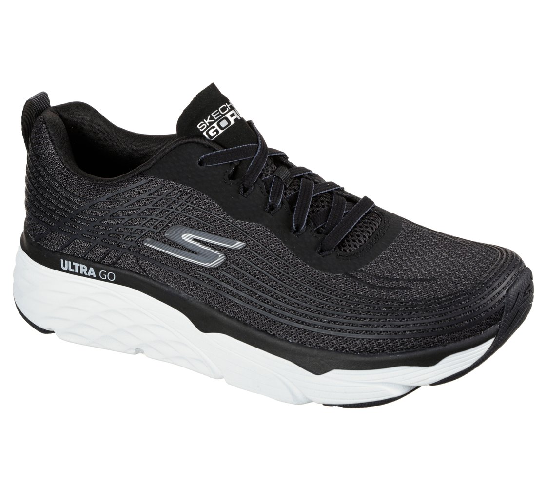 MAX CUSHIONING ELITE, BLACK/WHITE Footwear Left View