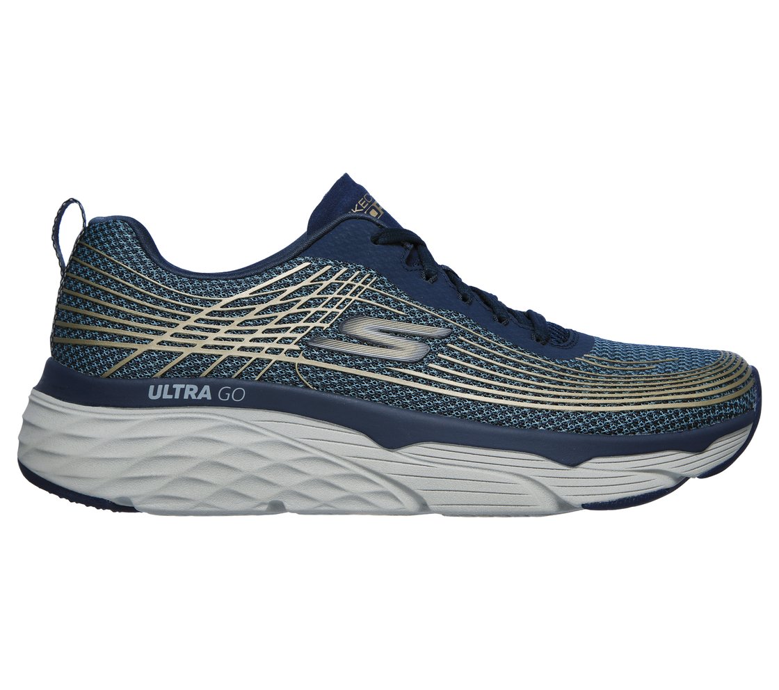 MAX CUSHIONING ELITE, NAVY/GOLD Footwear Lateral View