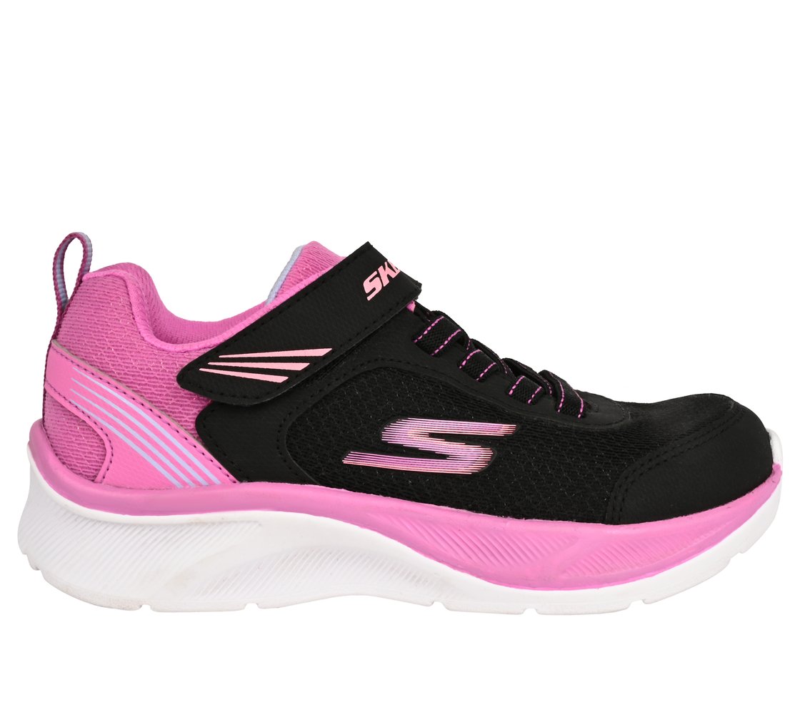 SKECHERS ELITE SPORT, BLACK/PINK Footwear Lateral View