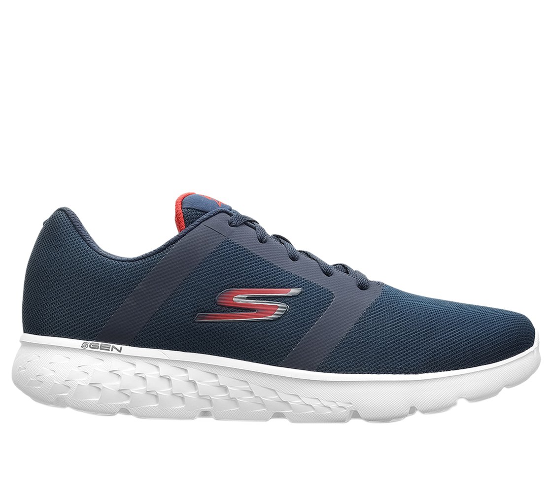 GO RUN 400, NAVY/RED Footwear Lateral View