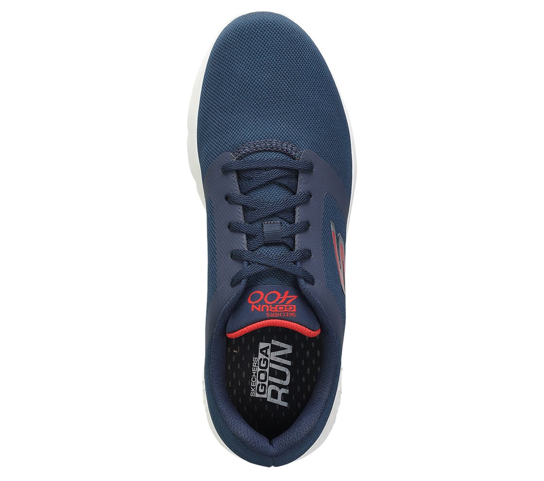 GO RUN 400, NAVY/RED Footwear Top View