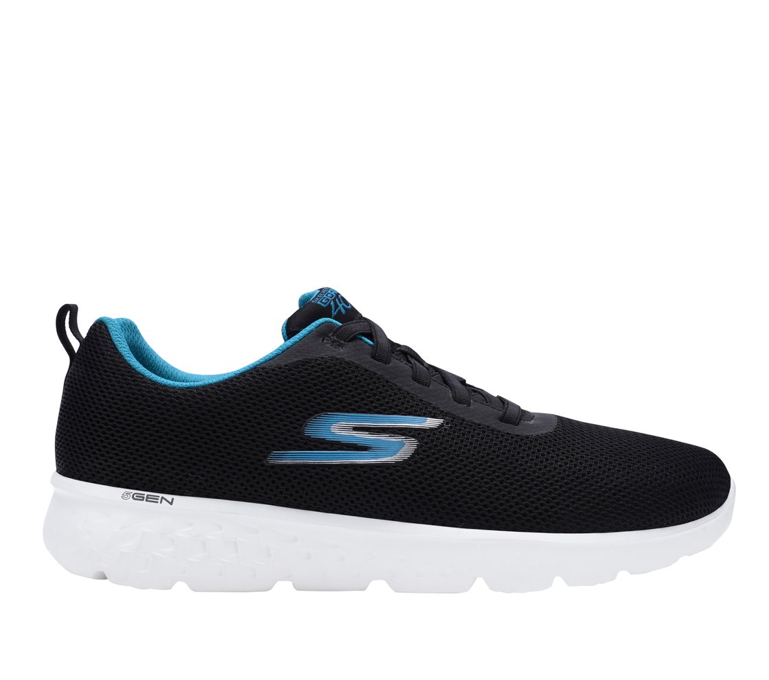 GO RUN 400, BLACK/BLUE Footwear Lateral View