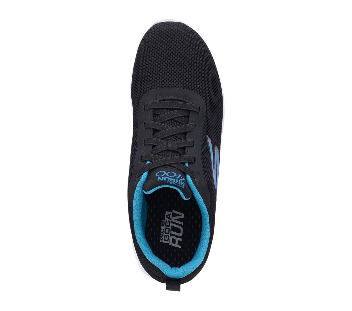 GO RUN 400, BLACK/BLUE Footwear Top View