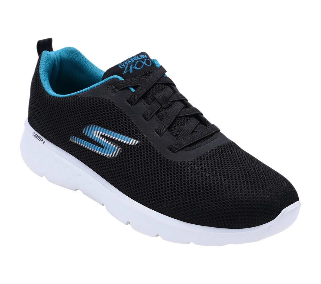 GO RUN 400, BLACK/BLUE Footwear Right View