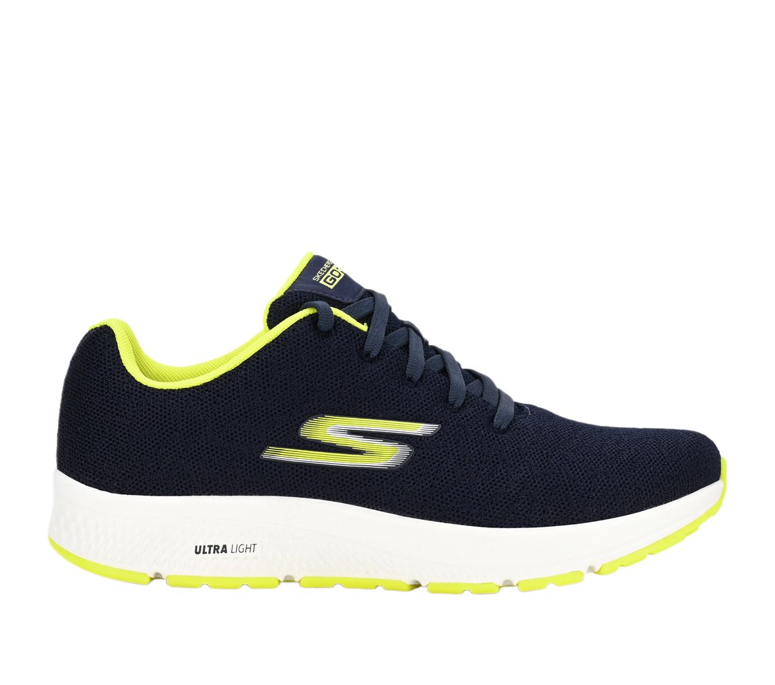 GO RUN CONSISTENT, NAVY/LIME Footwear Lateral View
