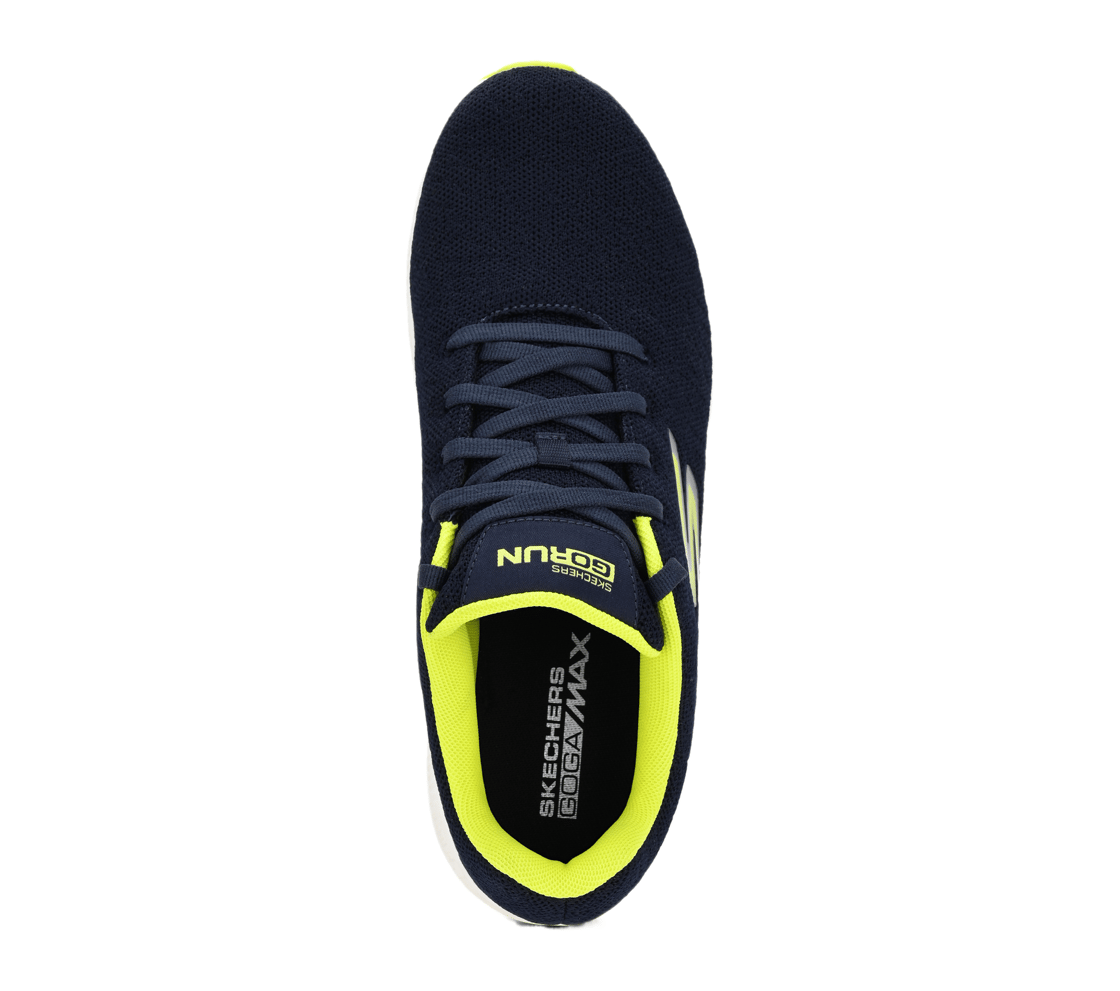 GO RUN CONSISTENT, NAVY/LIME Footwear Top View
