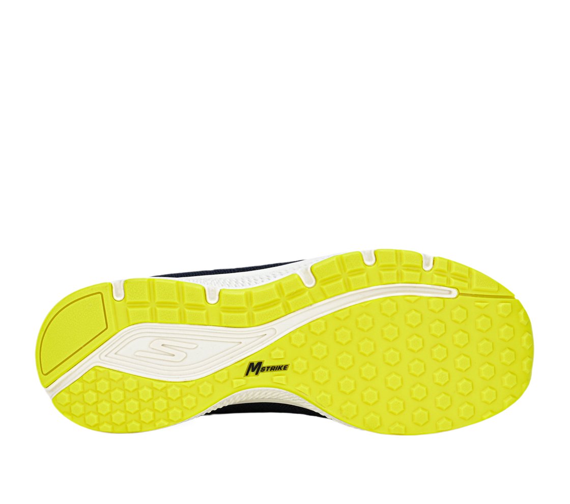 GO RUN CONSISTENT, NAVY/LIME Footwear Bottom View