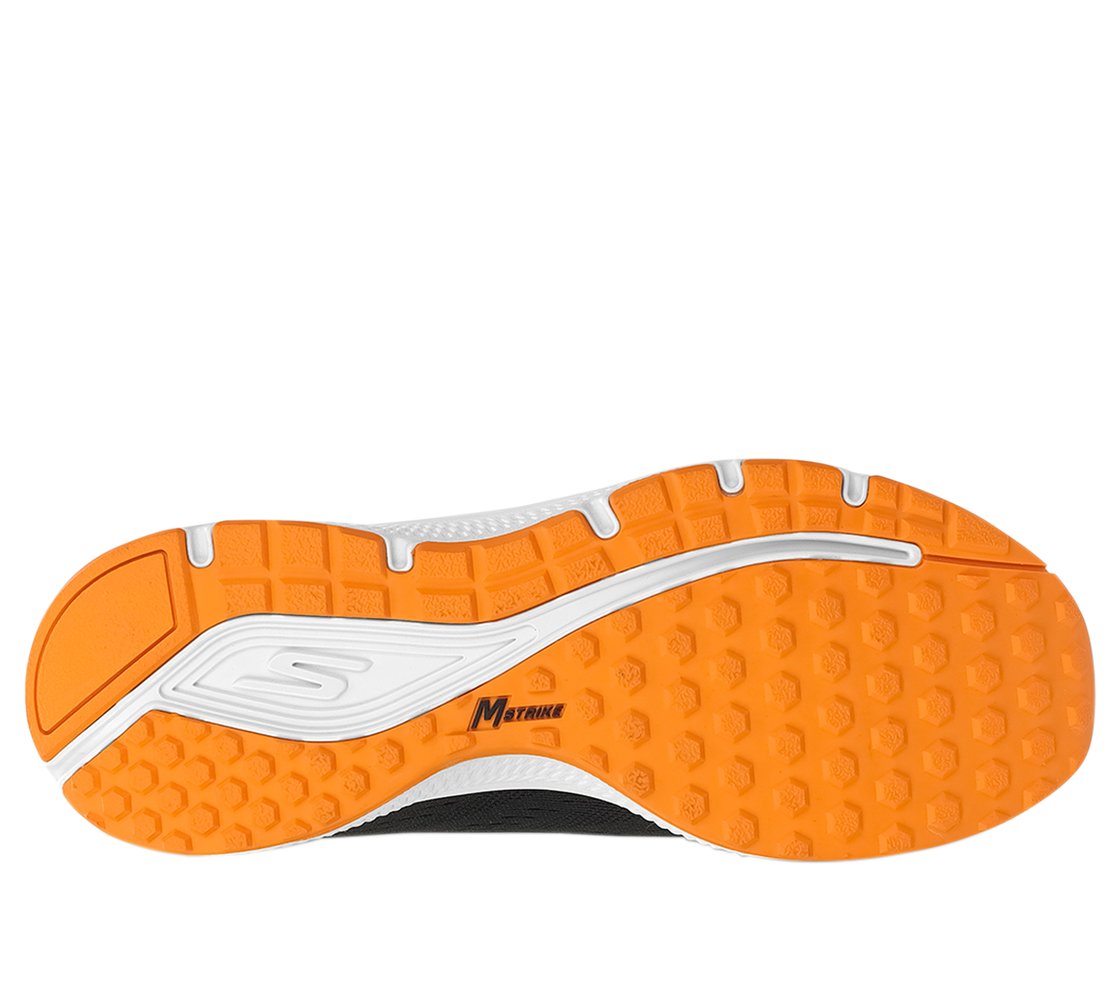 GO RUN CONSISTENT, BLACK/ORANGE Footwear Bottom View
