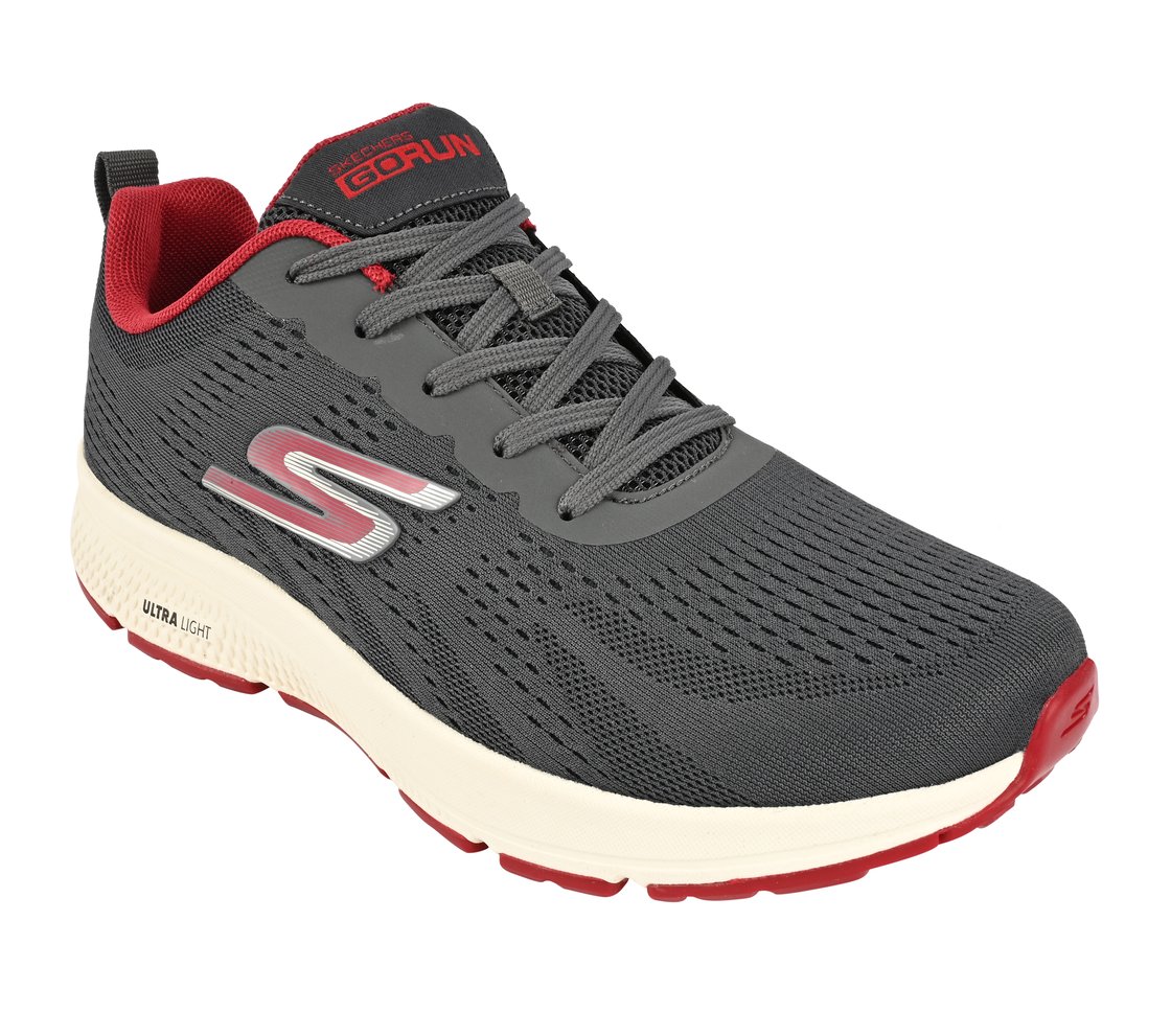 GO RUN CONSISTENT, CHARCOAL/RED Footwear Right View
