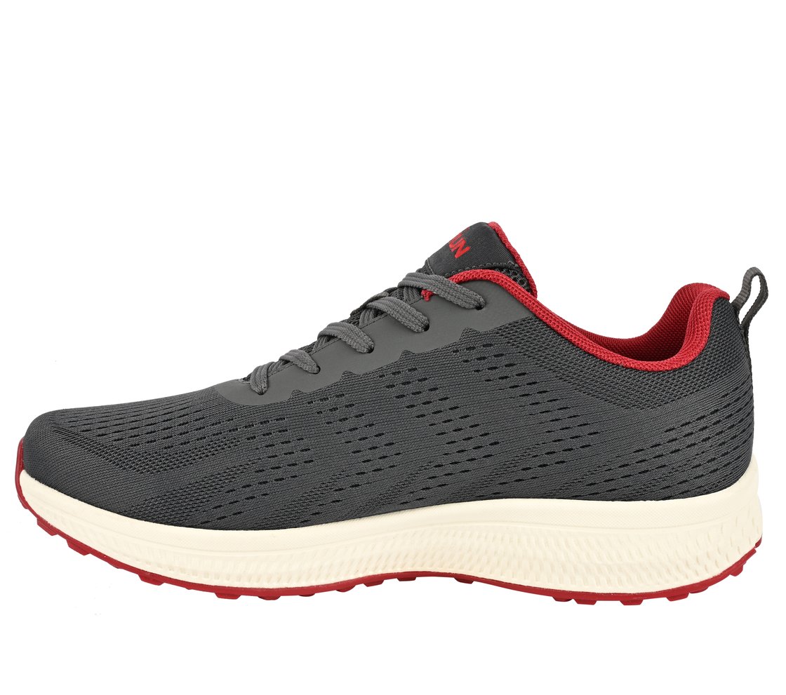 GO RUN CONSISTENT, CHARCOAL/RED Footwear Left View