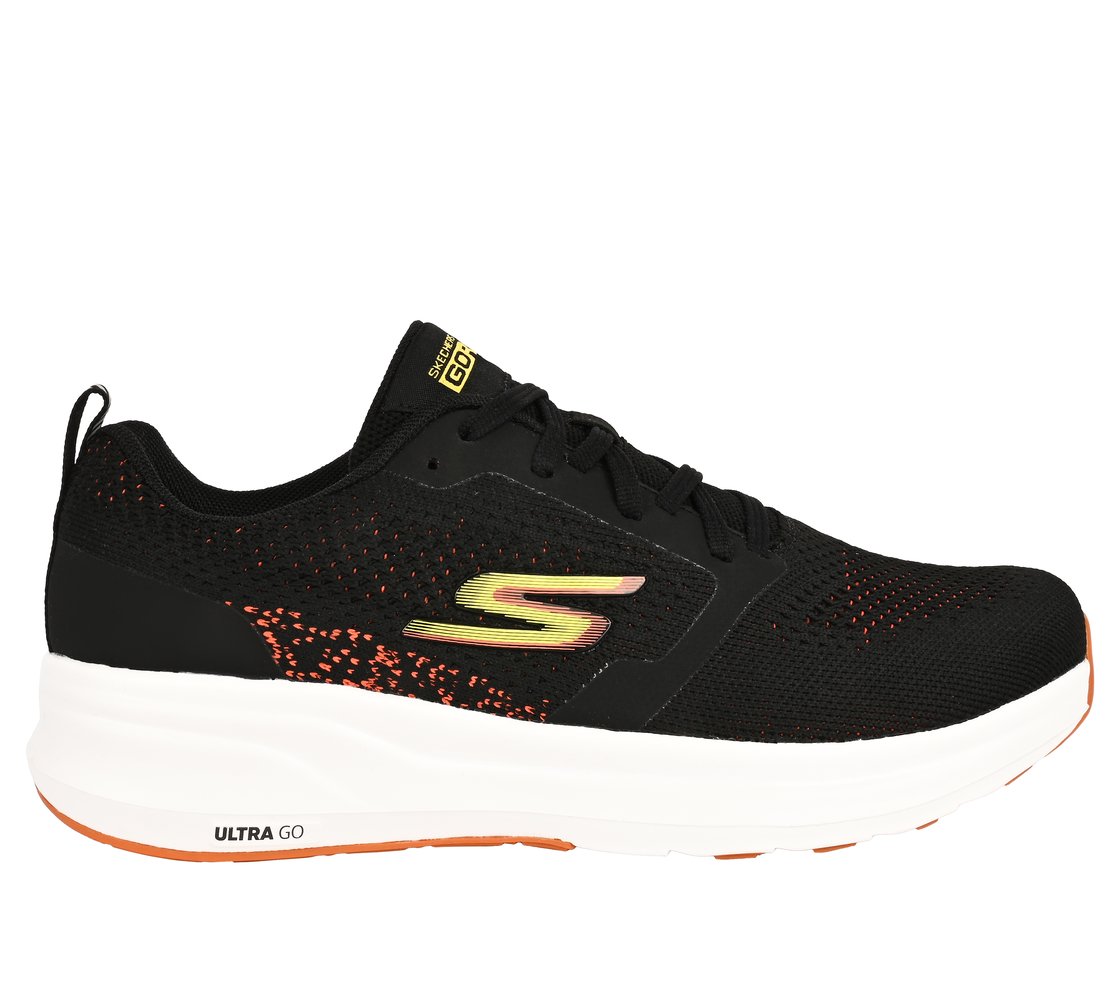 GO RUN PURE 2, BLACK/RED Footwear Lateral View