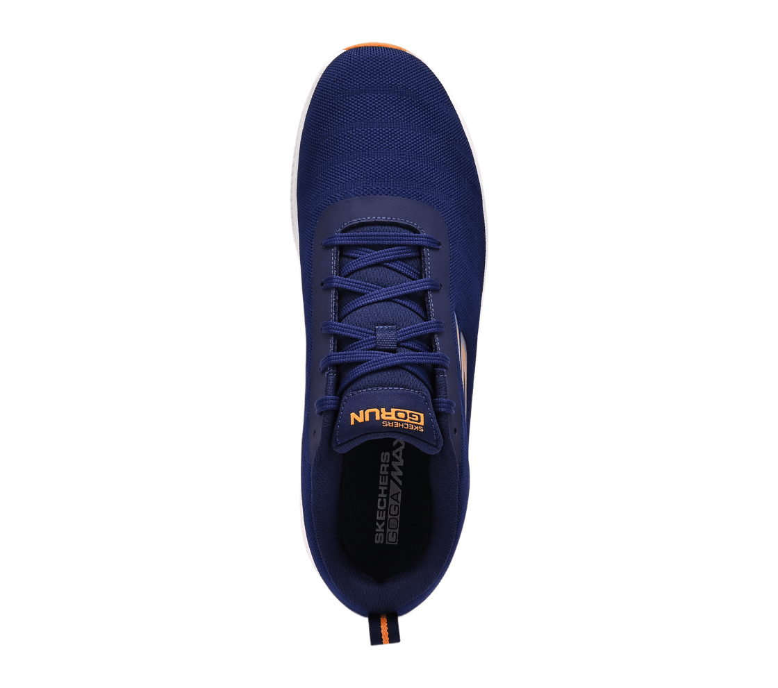 GO RUN CONSISTENT, NAVY/ORANGE Footwear Top View