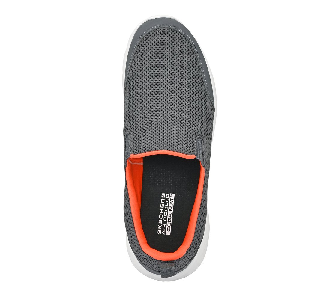 GO WALK FLEX, CHARCOAL/ORANGE Footwear Top View