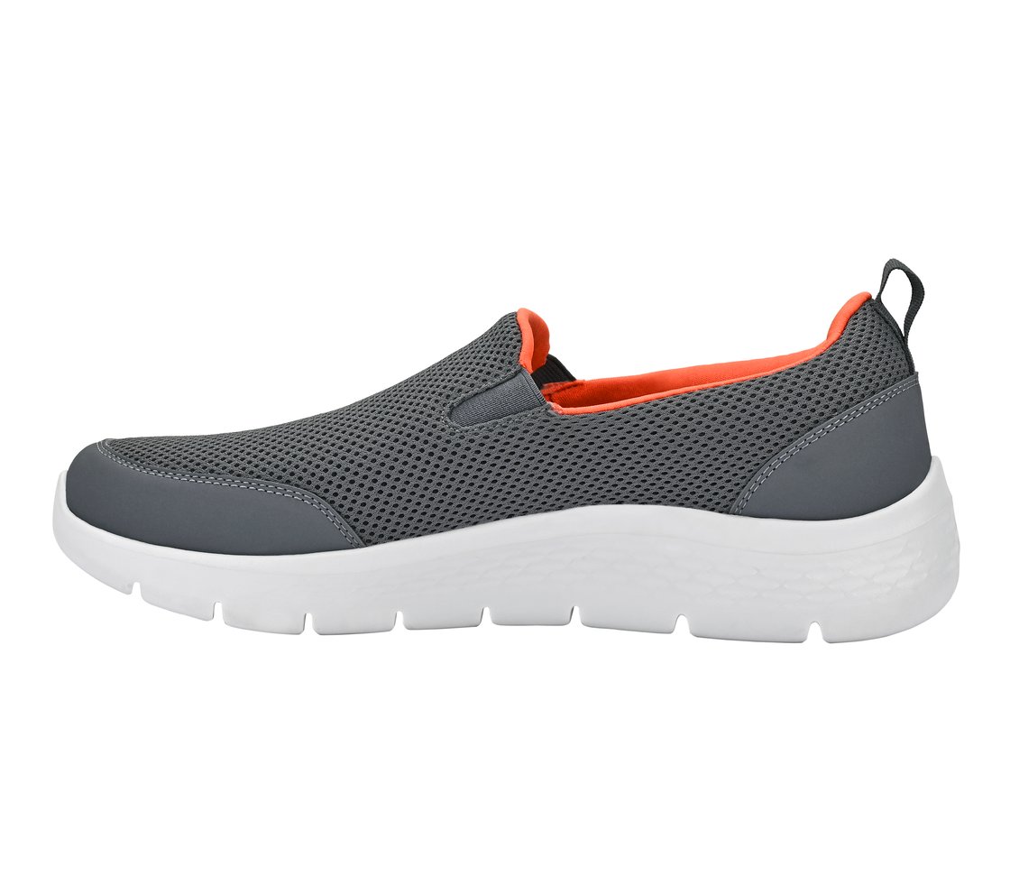 GO WALK FLEX, CHARCOAL/ORANGE Footwear Left View