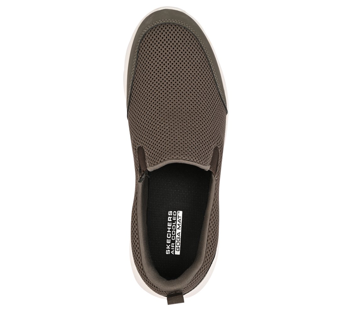 GO WALK FLEX, KKHAKI Footwear Top View