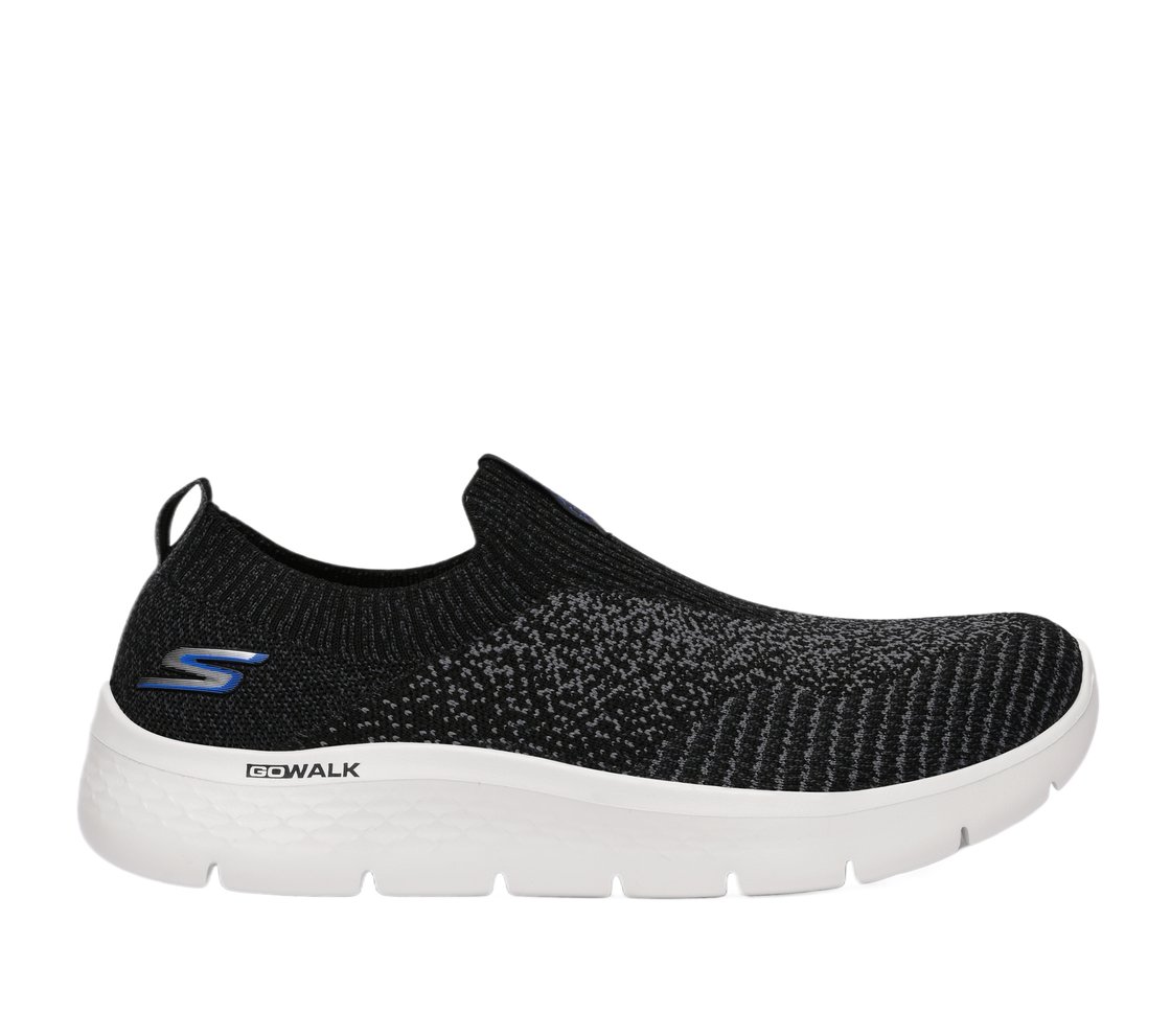 GO WALK FLEX, BLACK/BLUE Footwear Lateral View