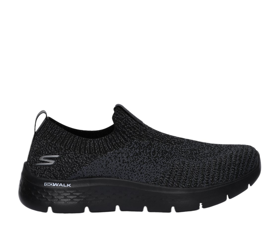 GO WALK FLEX, BLACK/CHARCOAL Footwear Lateral View