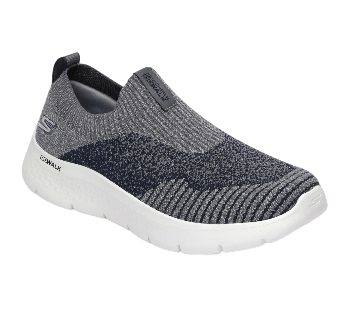 GO WALK FLEX, CHARCOAL/NAVY Footwear Right View