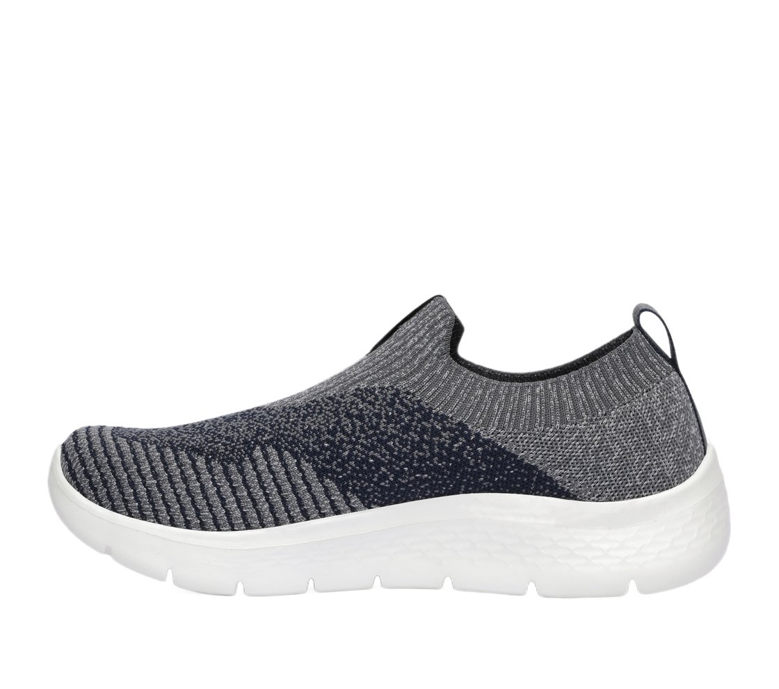 GO WALK FLEX, CHARCOAL/NAVY Footwear Left View