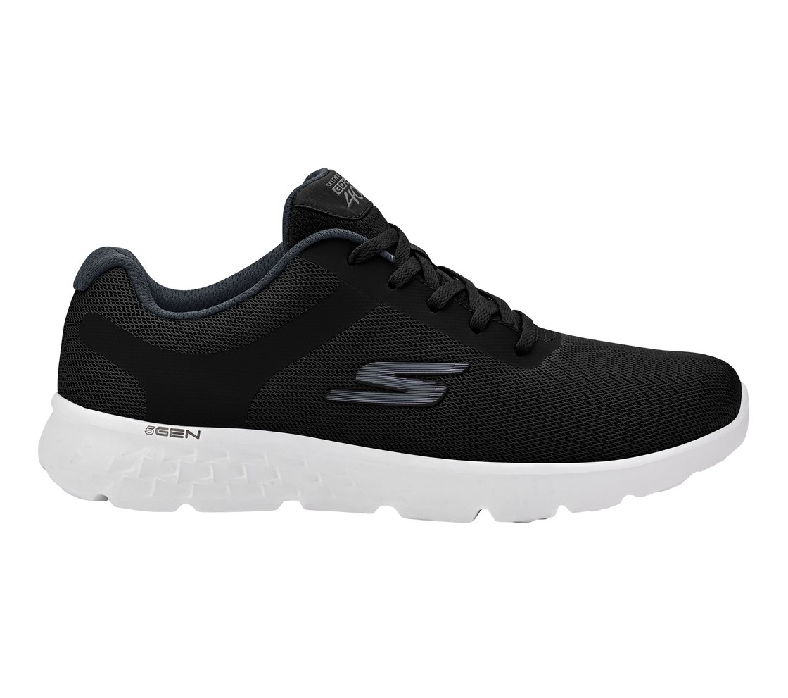 GO RUN 400, BLACK/GREY Footwear Lateral View