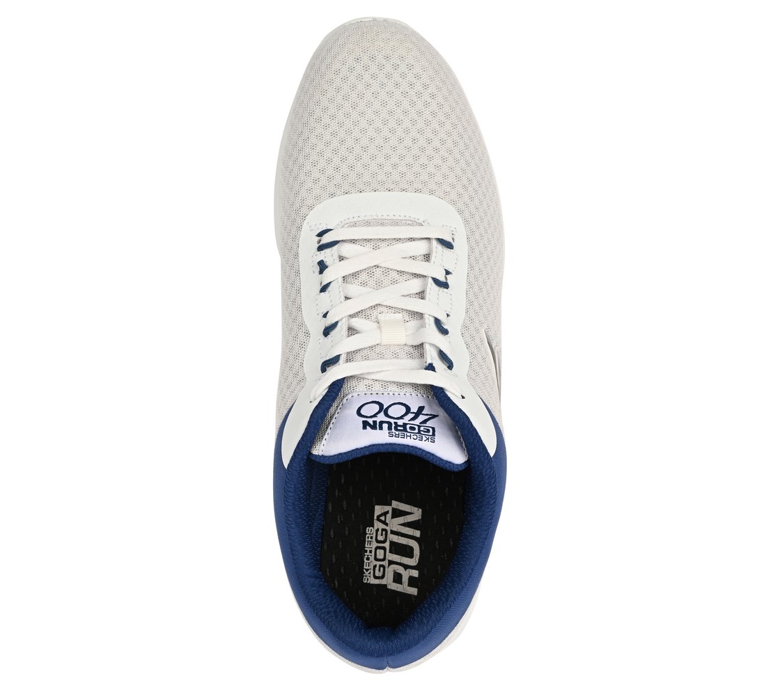 GO RUN 400, WHITE/BLUE Footwear Top View