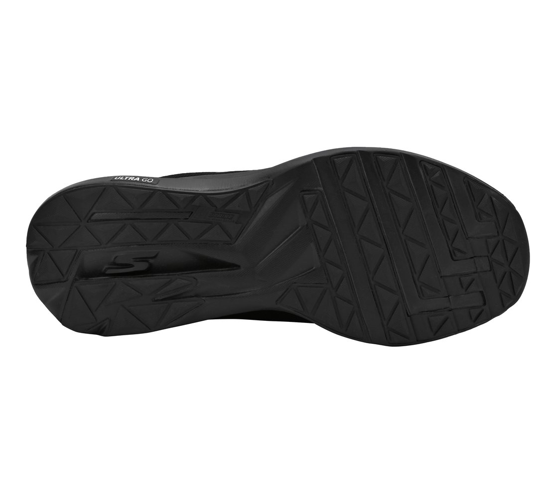 GO RUN PURE, BLACK Footwear Bottom View