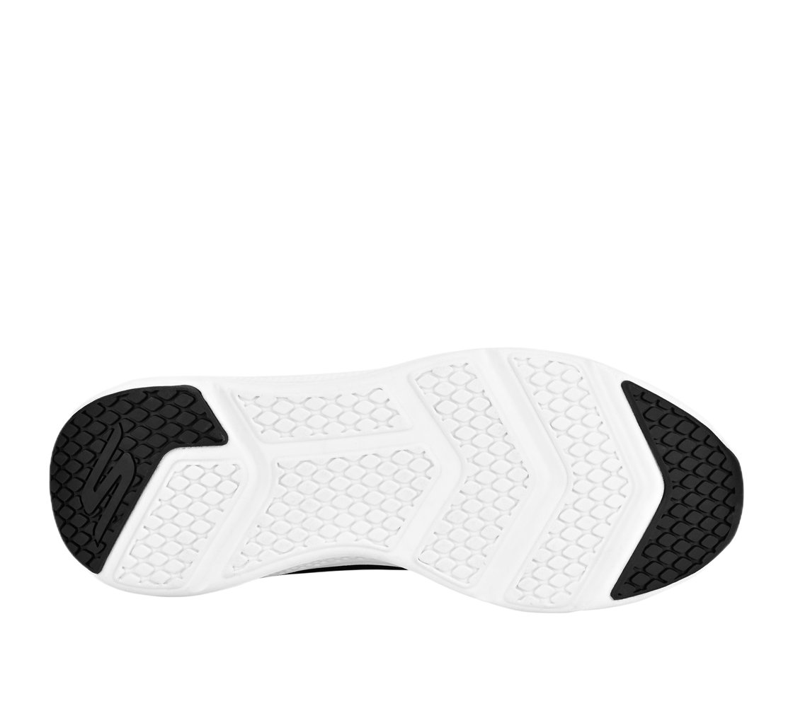 GO RUN ELEVATE, BLACK / WHITE Footwear Bottom View