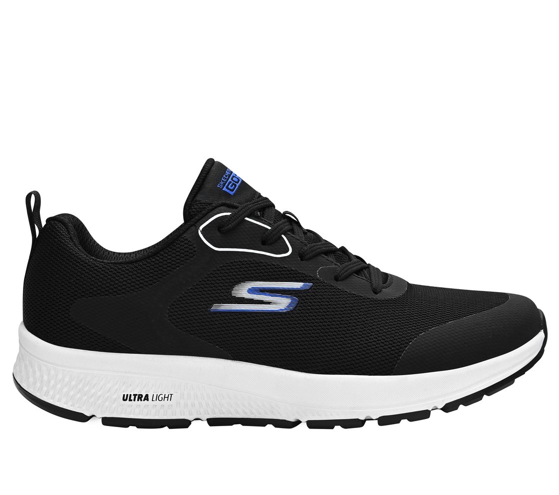 GO RUN CONSISTENT, BLACK / WHITE Footwear Lateral View