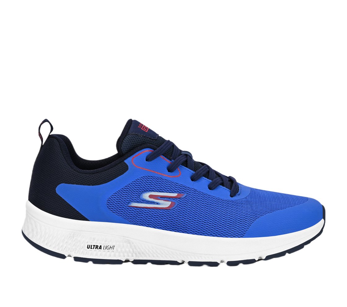 GO RUN CONSISTENT, NAVY / RED Footwear Lateral View