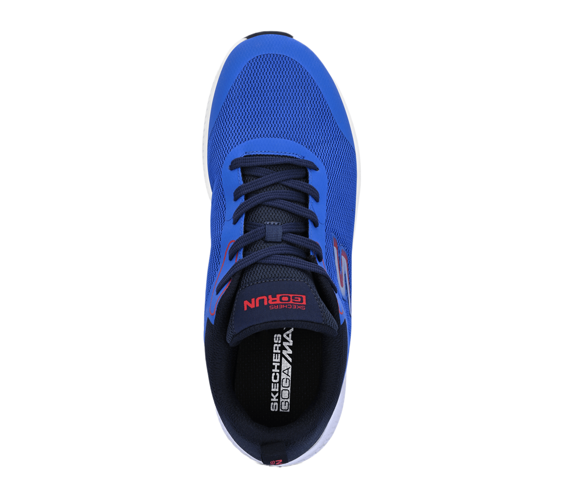 GO RUN CONSISTENT, NAVY / RED Footwear Top View