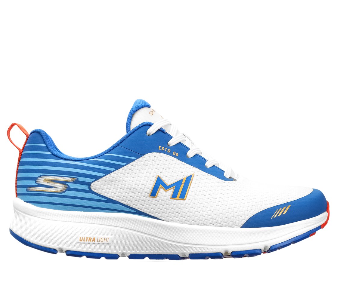 GO RUN PERSISTENCE - ENGINEER, White Blue Footwear Lateral View