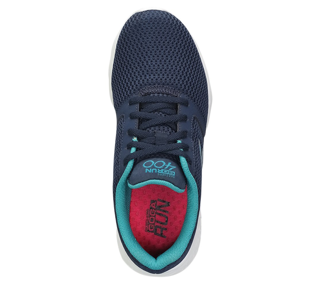 GO RUN 400, NAVY/TEAL Footwear Top View