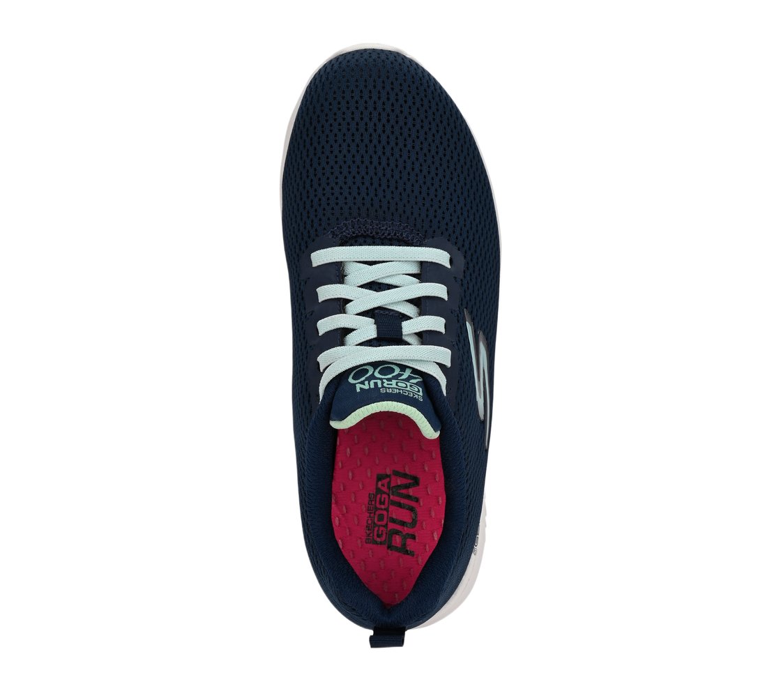 GO RUN 400, NAVY/AQUA Footwear Top View
