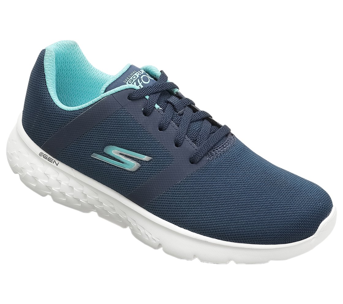 GO RUN 400, NAVY/AQUA Footwear Right View