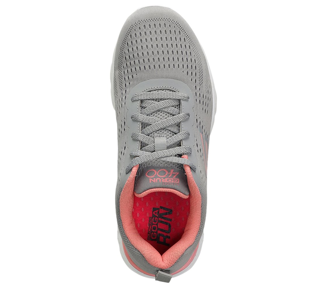 GO RUN 400, GREY Footwear Top View