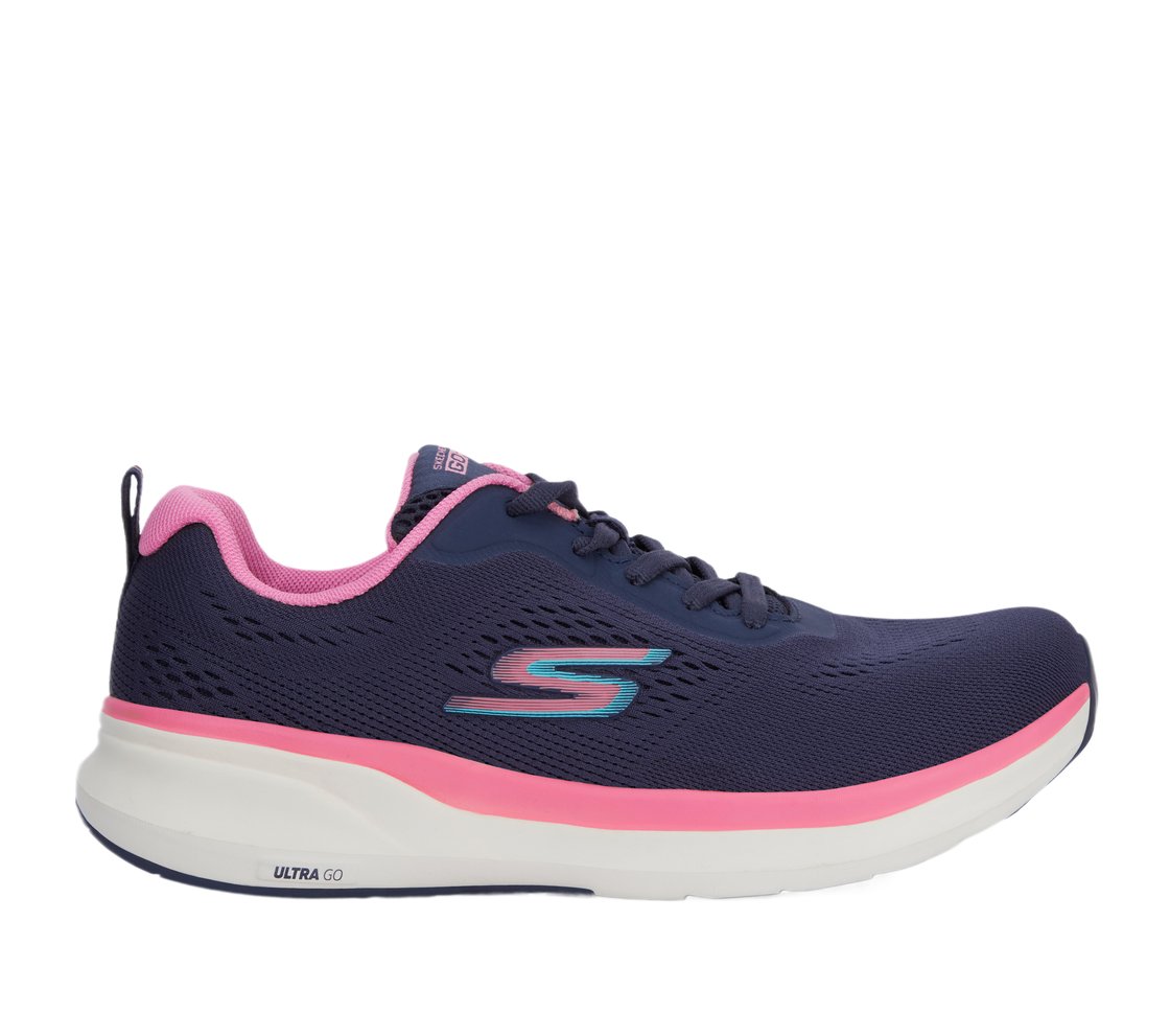 GO RUN RIDE 7, NVY/PNK Footwear Lateral View