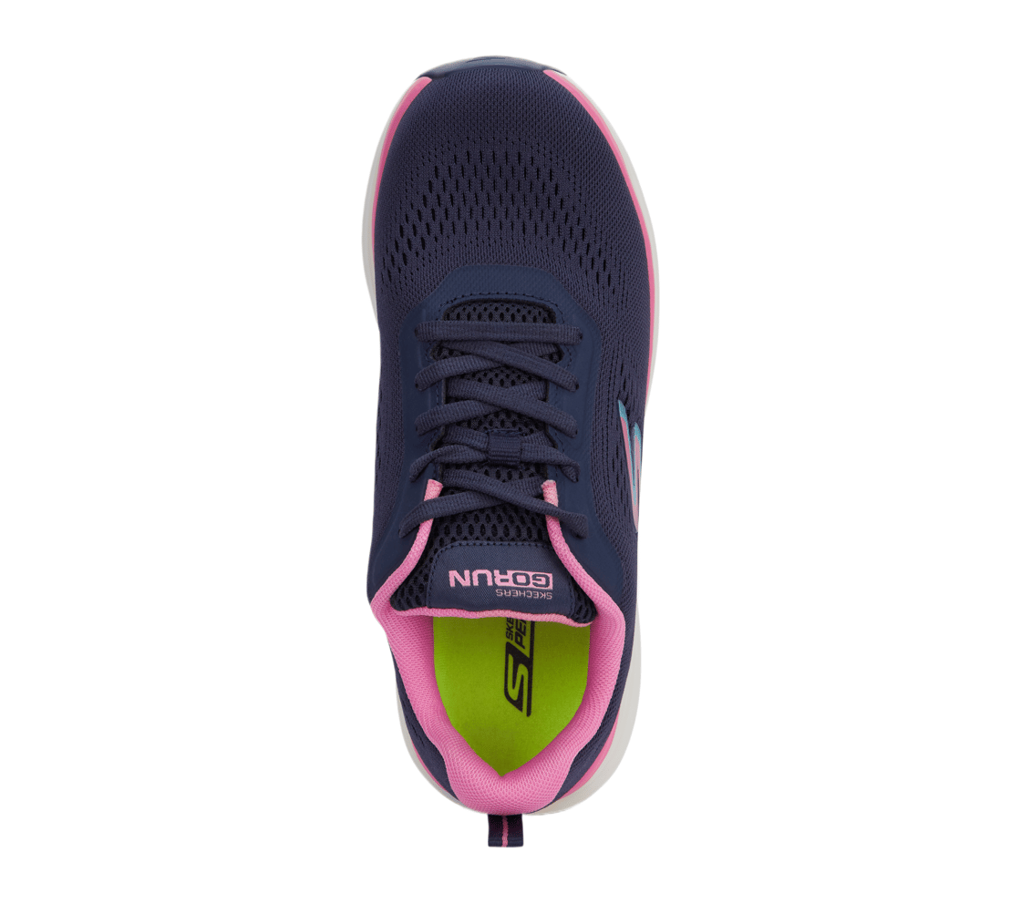 GO RUN RIDE 7, NVY/PNK Footwear Top View